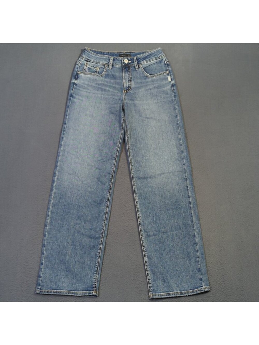 Silver Jeans Women's 28x31 Blue Avery Relaxed Straight Denim New